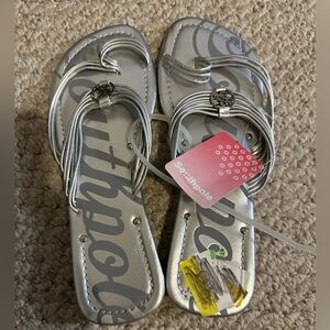 Southpole Silver Sandals vintage size 6.5 NWT